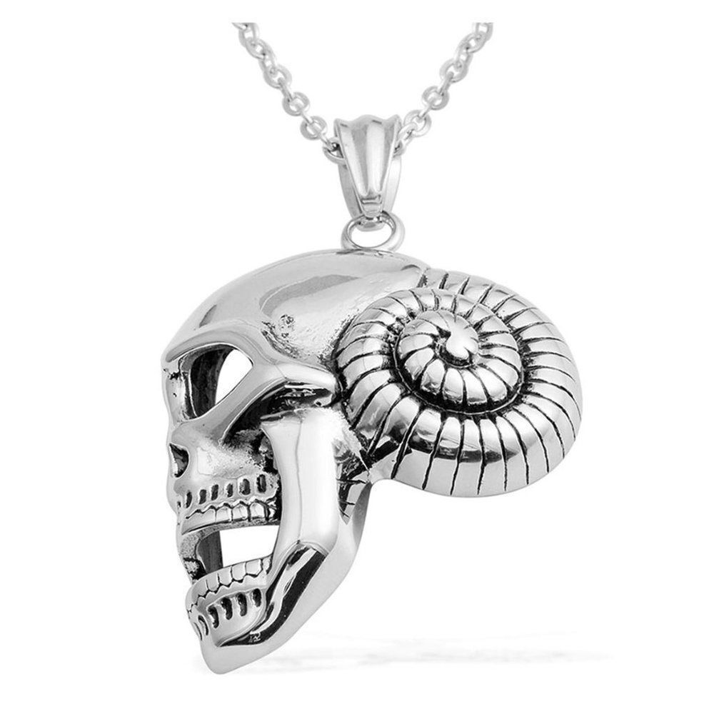 Ram Skull Pendant Necklace